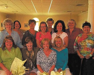 SPECIAL TO THE VINDICATOR In conjuction with the 45th Cardinal Mooney High School Class of 1969 reunion, former members of the eighth-grade class of St. Matthias met for brunch at Whitefire Grill on Aug. 3. In front from left are Lucille DeSimone Kennedy, Linda Sue Pasquale Spassil, Barbara Zban Flinn, Laura Meyers and Rebecca Bednar Kutsko. In the back row are Patricia Dunlap Cole, Alice Halaparda Csejtey, Kathi LaRosa Williams, Rita Krispinski Lombardo, Bev Babik, Cathy Pearce Wigley, Janie Drapcho Snowberger, Pat Pastucha, Mary Jean Hockicko and Rosemary Hruska Goodwin.
