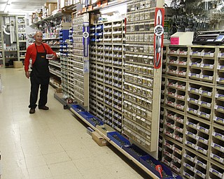        ROBERT K. YOSAY  | THE VINDICATOR..Campbell Hardware...  2o years on McCartney Drive .Tom Volpe inside the  Hardware section..-30-