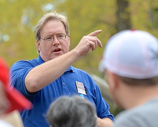 Jeff Lange | The Vindicator  Bill Lawson of the Mahoning Valley Historical Society speaks during one of the tours held at Oak Hill Cemetery, Saturday afternoon.