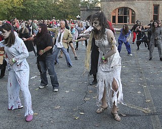 William D. Lewis the Vindicator   Michael Jackson Thriller danceperformed at B&O Station before Zombie Crawl.
