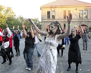 William D. Lewis the Vindicator   Michael Jackson Thriller danceperformed at B&O Station before Zombie Crawl.