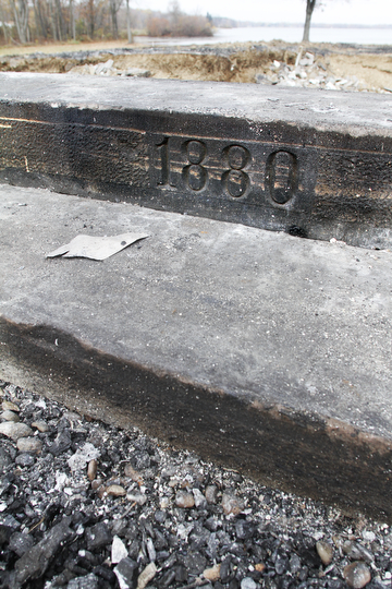        ROBERT K. YOSAY  | THE VINDICATOR..The Remains of tThe Firestone house on Lipply Road is moved 900 feet from where it has stood since 1880...-30-