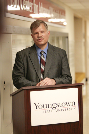        ROBERT K. YOSAY  | THE VINDICATOR..YSU Tim Wagner-- National Science Foundation-supported chemistry lab that places Youngstown State University among the best in the nation for materials analysis with a new x-ray diffraction Labratory . .-30-