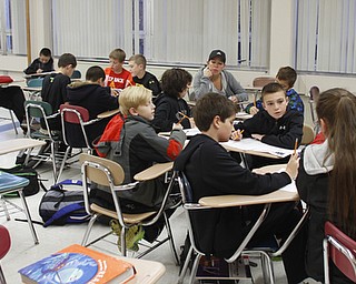  .          ROBERT  K. YOSAY | THE VINDICATOR...Polands McKinleyÕs math club meets. before school and is  thriving math enrichment programs, with the help of volunteers and staff....-30-