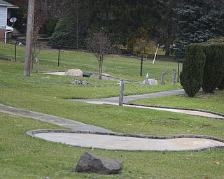 Katie Rickman | The Vindicator.A path weaves through the Bark Park at the Trumbull County Animal Welfare League in Vienna where members can bring their dogs to play on Friday, Oct. 31, 2014.