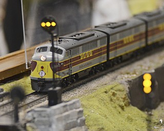Katie Rickman | The Vindicator.A model train moves along the rail at the Youngstown Model Railroad Association club on Sunday, Nov. 2, 2014. Club President Dean DeMain who is a second generation member enjoys watching children and adults admire the intricate layout of their displays. The club has two remaining open house dates November 8-9 and December 6-7 from 12pm to 6pm.
