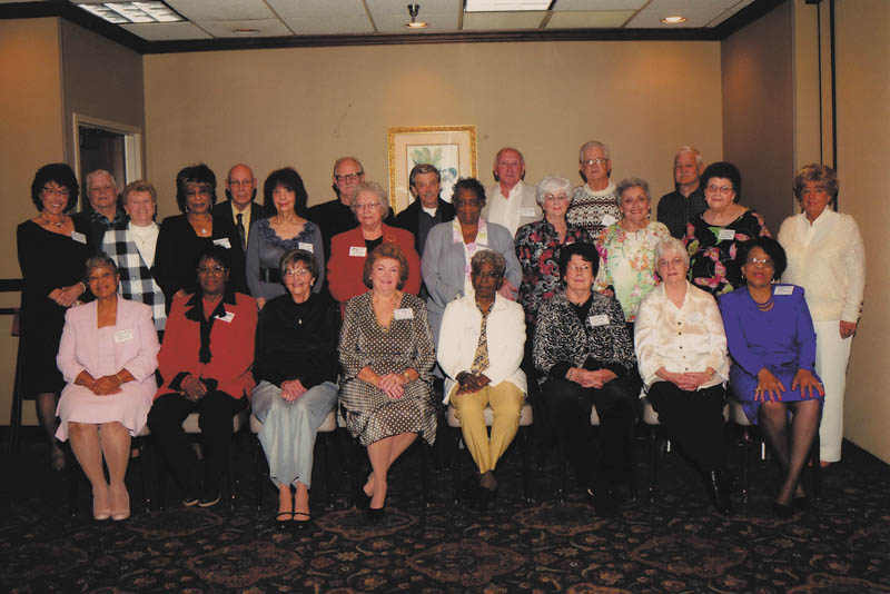 SPECIAL TO THE VINDICATOR North High School Class of 1954 celebrated its 60th anniversary with a reunion Oct. 4 at the Holiday Inn in Boardman. In the front row, from left to right, are Norma Jean (Robinson) Benson, Corrine (Barnes) Singer, Sue (Carlson) Boyd, Mary Ellen (Hogue) Gillie, Mary Alice (McCain) James, Geri (Lightner) Sopkovich, Judy (Perov) Ball and Luvenia (Hall) Sanders. In the middle row are Ilene (Battista) Arthur, Pat (Foley) Kendig, Henrietta (Brown) Jeter, Sally (Modarelli) Porfilio, Pat (Horanski) Gillam, Jean (Massengile) Crawford, Nancy (Wardle) Vohar, Dottie (Monroe) Cipriano, Connie (Dannery) Markovich and Marlene (Miller) McDowall. In the back row are James Moon, Charles Houck, Bill Carney, Bill Huebner, Richard Evanovich, Jack Lindsay and David Noble. Also attending was Henry Jake Seelbaugh.