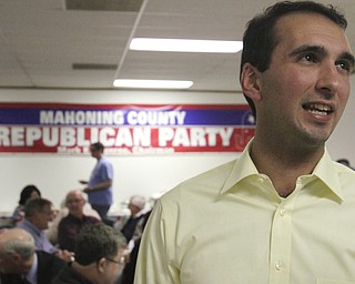 William D. Lewis the Vindicator  Paul Mitchell republican candidate for State Rep watches results at Mahoning GOP headquarters in Boardman Tuesday.