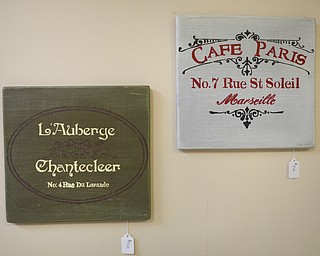 Katie Rickman | The Vindicator.Ashli Zinkhon and Adam Ruess recently moved there crafting business into an abandoned building in Struthers, they sell home made and refurbished home decor.