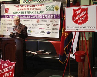        ROBERT K. YOSAY  | THE VINDICATOR..Robert Mastriana Chairperson of the RED KETTLE campaign  tells about the history of the Red Kettle.. and thanks all the volunteers...-30-.