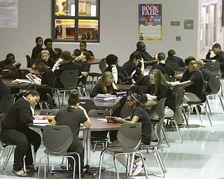        ROBERT K. YOSAY  | THE VINDICATOR..Discovery at Volney 3- 8th grade - ..Silent reading time... after lunch in the cafeteria.....-30-.