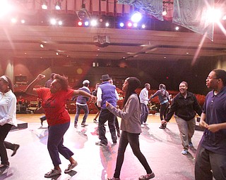 William D Lewis the vindicator  Students form Chaney and Canfield rehearse for Ragtime.