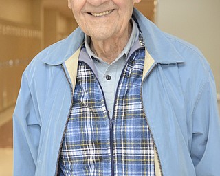 Katie Rickman | The Vindicator.Louis Mamula, a local veteran poses for a photo at Lowellville High School on Friday, Nov. 7, 2014. Mamula will be the keynote speaker at the Veteran's Day program.