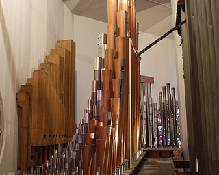        ROBERT K. YOSAY  | THE VINDICATOR..Kris Harper plays the new organ...St. Patrick Church Youngsotwn .. has installed organ from former John Knox Church. dedication will be Nov. 23..