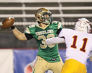 Ursuline quarterback Vito Penza will face off against Central Catholic QB Jake Boccuti in Saturday’s Division V regional final.