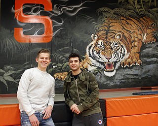        ROBERT K. YOSAY  | THE VINDICATOR.. Constantin Dibbern and Giovanni Giacobbi at Springfield High School in New Middletown .