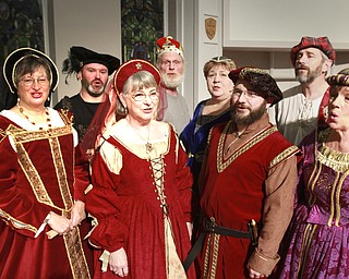William d Lewis the vindicator  Taperty a Madrigal singing group practices at Canfield United Methodist church 11-17-14  front l-r: Sarah Webster Vodrey, Jean McFarren, Mark Keriotis, Marsha Wilson. Back l-r Mike Newman, Ken Martin, Debra Nuhfer and Ron Wolford.