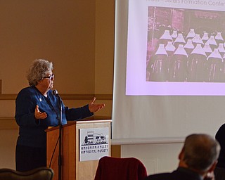 Katie Rickman | The Vindicator.Sister Mary McCormick speaks about the history of the Ursuline Sisters at the Tyler History Center in Youngstown on Thursday, Nov. 20, 2014.