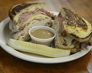 Katie Rickman | The Vindicator.The 224 Blockade sandwich at Kravitz Deli is one of the options on the menu of the deli in the Poland Village Library, the sandwich is named after the blockade that local business owners say caused a disruption in the the businesses along 224.