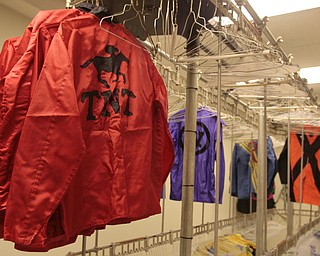        ROBERT K. YOSAY  | THE VINDICATOR..Hollywood Gaming /Mahoning Valley Race Course is in the final hours of preparation for Mondays first race with a post time of 12:45 on Monday ..Jockey silks sit in wait for the opening day in the Clubhouse..-30-