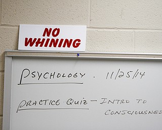        ROBERT K. YOSAY  | THE VINDICATOR.. Canfield HS students meet for 30 minutes before school to attain extra credit....  . some students take extra classes as Todd Muckleroy teaches psychology..