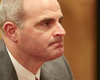        ROBERT K. YOSAY  | THE VINDICATOR..YSU AD Ron Strollo met the media to answer questions about the departure of YSU Football Coach Eric Wolford - after it was announced yesterday he was  let go from his contract.