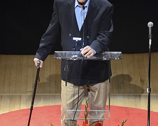 Katie Rickman | The Vindicator.Former Youngstown Mayor Patrick J. Ungaro speaks about his friendship with Jim Traficant Jr. during the tribute for Traficant at the Deyore Performing Arts Center on Sunday, Nov. 2014 Youngstown, Ohio.