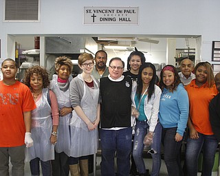       ROBERT K. YOSAY  | THE VINDICATOR..l-r .. Brent Boyd - Joseph Perez - Dr Joan Boyd - Letha Bell - Dawn Bissell Mark Boyd  Skip Barrone ( mgr  rescue mission )  Madison Hayes Gabrielle Boyd Kierra Boyd Willard Boyd Daisha Boyd  Al Abrams.......-30-