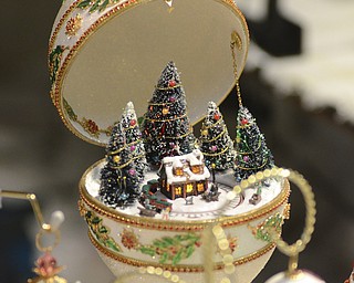 Katie Rickman | The Vindicator.Many artists and specialty vendors displayed their work and sold pieces like this egg art which is a hollowed out ostrich egg and is made by Alcraft Egg Artistry, LLC which is based in Brookfield, Ohio at the 44th Annual American Holiday Arts & Crafts Show and Sale at The Butler Institute of American Art on Saturday, Dec. 6, 2014.
