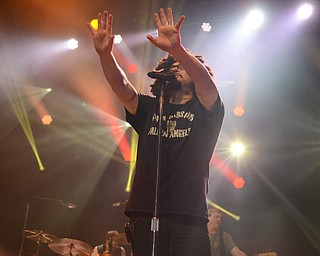Katie Rickman | The Vindicator.Adam Duritz of Counting Crows sings during a packed out show at Packard Music Hall in Warren on Saturday, Dec. 6, 2014.