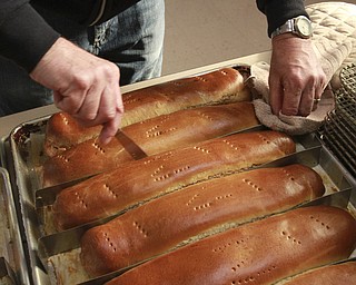 William D Lewis The Vindincator   kolachi from the oven at St John the Baptist Church in Campbell. Church members gatherd to make to popular holiday treats 12-9-14.