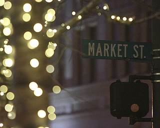 William D. Lewis The Vindicator  Holiday lights adorn downtown Youngstown.