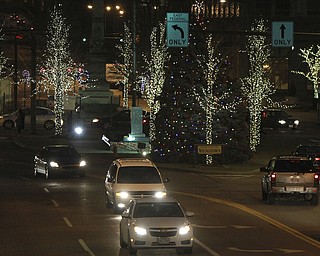 William D. Lewis The Vindicator  Holiday lights adorn downtown Youngstown.