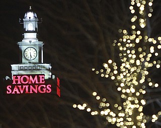 William D. Lewis The Vindicator  Holiday lights adorn downtown Youngstown.