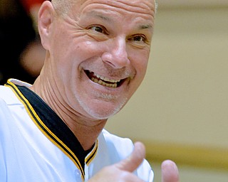Jeff Lange | The Vindicator  Pittsburgh's Rick Scofield speaks to the press, Wednesday morning at the Butler Art Museum.