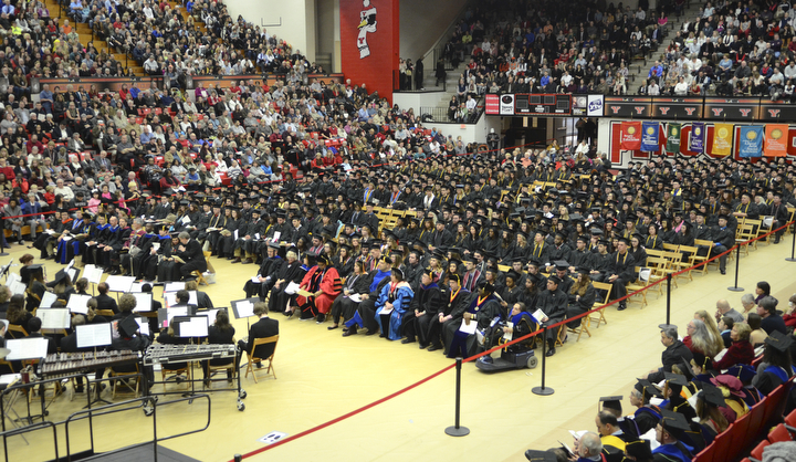 Katie Rickman | The Vindicator.Over 700 students graduated from Youngstown State University on Sunday, Dec. 14, 2014 at the Beeghly Center.