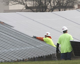        ROBERT K. YOSAY  | THE VINDICATOR..The GM Plant in Lordstown is working to install over 8,000 solar panels which will power 2% of the plant. The plant intends to have all of the panels installed and operational by the end of the year....