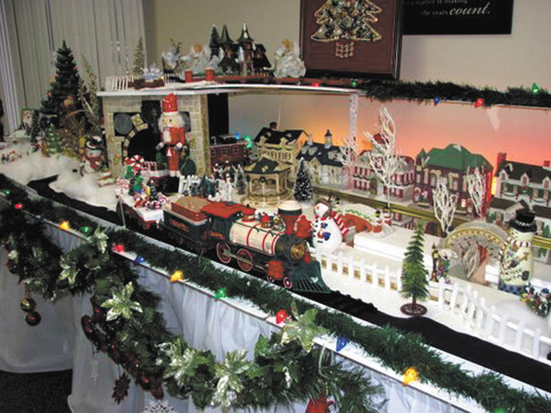SPECIAL TO THE VINDICATOR
Bob Stas, photographer of the Men's Garden Club of Youngstown, took a little Christmas beauty to the Austintown Senior Center. Stas did all the work for this layout in his garage.