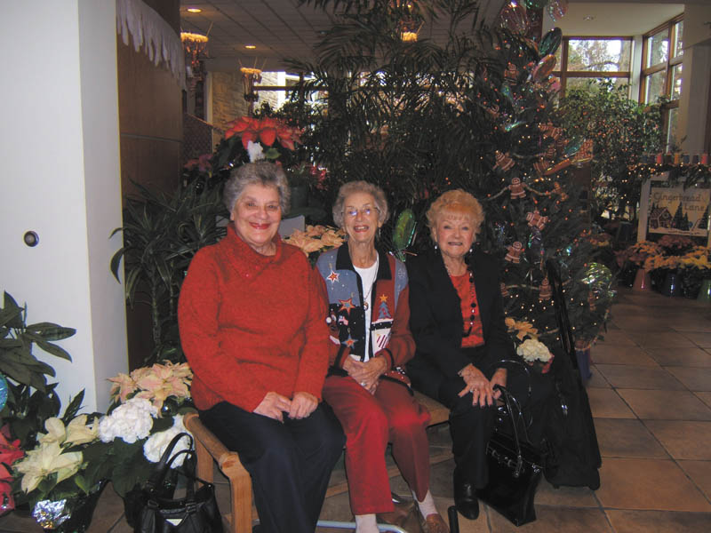 SPECIAL TO THE VINDICATOR
The remaining members of the East Garden Club met recently for the final time at a lunch at Fellows Riverside Gardens. The club was formed in 1929 and met for 85 years. Members participated in Forum Flower Shows, made favors for Christmas parties and participated in craft projects and activities. Above, from left, are members Mary Calai, Kitty Matasy and Madelyn Pedaline. Other members are Rosemary Baun and Irene Parker.