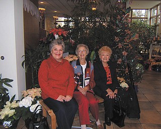 SPECIAL TO THE VINDICATOR
The remaining members of the East Garden Club met recently for the final time at a lunch at Fellows Riverside Gardens. The club was formed in 1929 and met for 85 years. Members participated in Forum Flower Shows, made favors for Christmas parties and participated in craft projects and activities. Above, from left, are members Mary Calai, Kitty Matasy and Madelyn Pedaline. Other members are Rosemary Baun and Irene Parker.