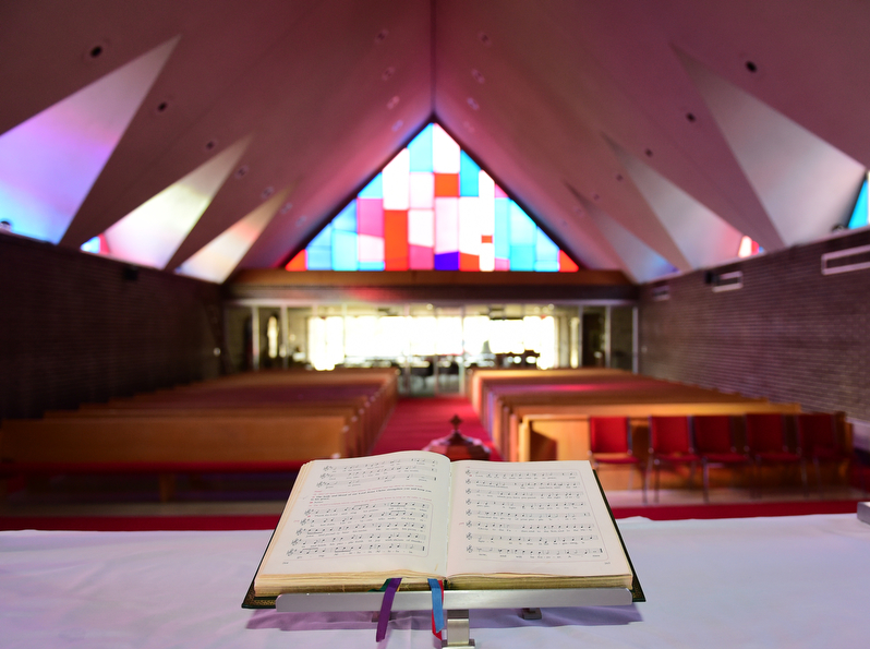 YOUNGSTOWN, OHIO - DECEMBER 22, 2014: The inside of of Bethlehem Lutheran Church Monday morning. Photo by David Dermer/Youngstown Vindicator)