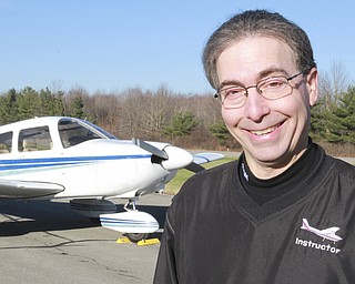 William D Lewis the vindicator Awarding winning flight instructor Andrew Marinelli at Elser Airport.