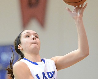Jeff Lange | The Vindicator  Annie Pavlasky of Lakeview goes for a layup in the second half of Wednesday night's matchup in Cortland against the Warren Lady Raiders.