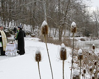William D. Lewis The Vindicator  annual Orthodox Blessing of the Water at Mill Creek Park  Tuesday 1-6-15.