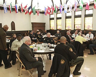 William D. Lewis the Vindicator   Law enforcement officers and community leaders attend a seminar of community-police relations at first Prsbyterian Church in Youngston 1-9-15.