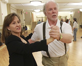 William D. Lewis The Vindicator  Joe Sepesy and Lynda McPhail dance at Tyler History Center in Youngstown 1-12-15.
