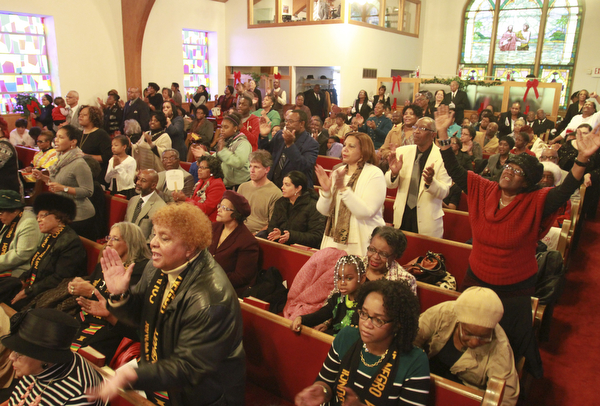 William D. Leiws The vindicator  Large crowd for the MLK jr Community Worship service at Tabernacle Baptist 1-18-15.