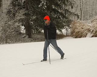        ROBERT K. YOSAY  | THE VINDICATOR..Dan Poklemba a retired YFD firefighter is staying in shape as he does cross country skiing in Mill Cree Park Golf Course/ Cross country course... ..