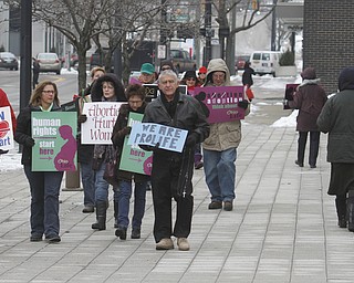  .          ROBERT  K. YOSAY | THE VINDICATOR..Mahoning County Right to Life march against abortion  at the  Thomas D. Lambros Federal Building and U.S. Courthouse, ..-30-