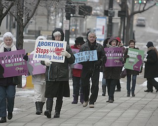  .          ROBERT  K. YOSAY | THE VINDICATOR..Mahoning County Right to Life march against abortion  at the  Thomas D. Lambros Federal Building and U.S. Courthouse, ..-30-